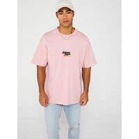 Hugo Blue Nerperi Global Logo Loose T-Shirt - Light Pink