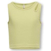 Only Kids Girls Cut Out Vest Top - Nile