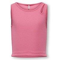 Only Kids Girls Cut Out Vest Top - Camelia Rose