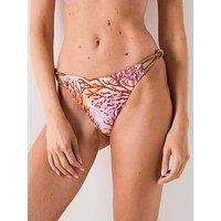 Guess Coral Print Bikini Brief - Pink