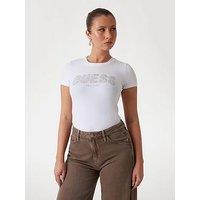 Guess Short Sleeve Logo Tee - White