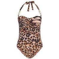 Guess One Piece Bandeau - Brown