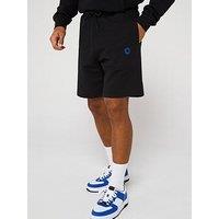 Hugo Blue Nylsho Smiley Logo Sweat Shorts - Black