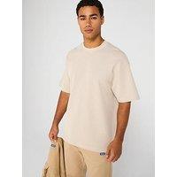 Hugo Blue Nuwafflo Waffle Loose Fit T-Shirt - Off White
