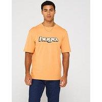 Hugo Blue Nugibol Wavey Chest Logo T-Shirt - Orange