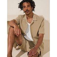 Only & Sons Only & Sons Bertil Waffle Short Sleeve Resort Shirt