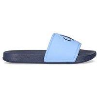Calvin Klein Jeans Kids Logo Print Pool Sliders - Blue