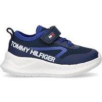 Tommy Hilfiger Boys Connor Low Cut Lace-Up/Velcro Trainers - Navy