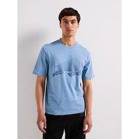 Hugo X Rb Dricard Large Bull Graphic T-Shirt - Blue