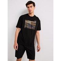 Hugo X Rb Daveley Racing Lights Graphic T-Shirt - Black