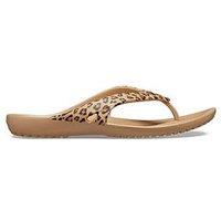 Crocs Kadee Ii Leopard Print Flip Flop - Brown