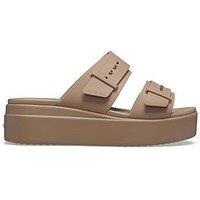 Crocs Brooklyn Buckle Flatform Sandal - Brown