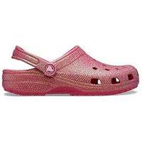 Crocs Classic Iridescent Glitter Clog - Pink