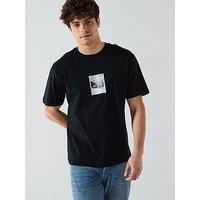 Hugo Darthy Relaxed Dog Polaroid Print T-Shirt - Black