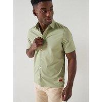 Hugo Ebor Relaxed Fit Short Sleeve Shirt - Open Green