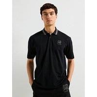 Hugo X Rb Dodac Reflective Logo Polo Shirt - Black