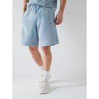 Hugo Dupaly Relaxed Washed Small Logo Jersey Shorts - Open Blue