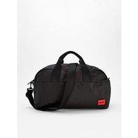 Hugo Ethon 20 Red Patch Logo Holdall Bag - Black