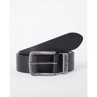 Wrangler Metal Loop Leather Belt -Black