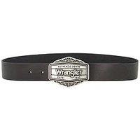 Wrangler Western Eagle Leather Belt -Black