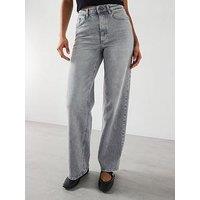 Only High Waist Wide Leg Comfort Stretch Jean - Medium Grey