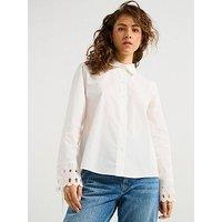 Jdy Long Sleeve Cut Out Shirt - White