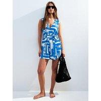 New Look Swirl Playsuit - Blue