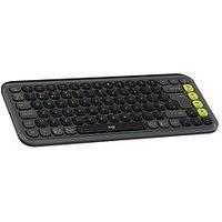 Logitech Pop Icon Keys Wireless Bluetooth Keyboard For Laptop, Tablet, Pc - Graphite And Green