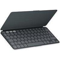 Logitech Keys-To-Go 2 Portable Wireless Ipad Keyboard With Built-In Cover, Slim And Compact Wireless Keyboard For Ipad Graphite