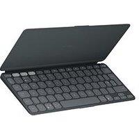 Logitech Keys-To-Go 2 Portable Bluetooth Keyboard For Tablet With Built-In Cover, Slim And Compact Wireless Keyboard For Windows Graphite