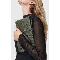 Allsaints Bettina Snake Clutch - Dark Green