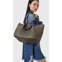 Allsaints Allington Straw Tote Bag - Black