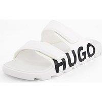 Hugo Men'S Evander Two Strap Logo Sandals - White