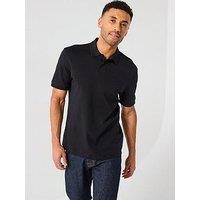 Boss Pe_Interlock Tonal Logo Polo Shirt - Black
