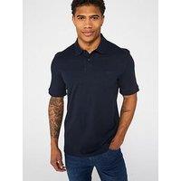 Boss Interlock Tonal Logo Polo Shirt - Dark Blue