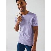 Boss Tales Tonal Logo Relaxed Fit T-Shirt - Lavender