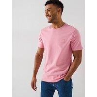 Boss Tales Tonal Logo Relaxed Fit T-Shirt - Light Pink