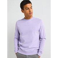 Boss Westart Relaxed Fit Crew Sweatshirt - Open Purple