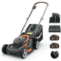 Worx 40V 40Cm Cordless Lawn Mower 550M2 With X2 4.0Ah Batteries & Charger