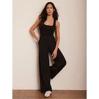Mint Velvet Palazzo Wide Leg Trouser - Black