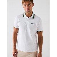 Boss Paddy Heritage Polo Shirt- White