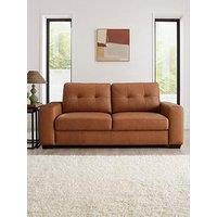 Very Home Miller 3 Seater Standard Back Leather Sofa