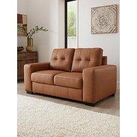 Very Home Miller 2 Seater Standard Back Leather Sofa