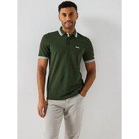 Boss Paddy Regular Fit Tipping Polo Shirt - Khaki
