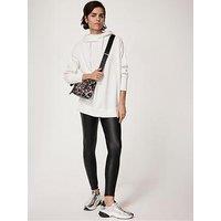 Mint Velvet Leather Look Legging - Black
