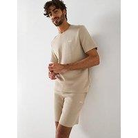 Boss Waffle Loungewear T-Shirt- Light Beige