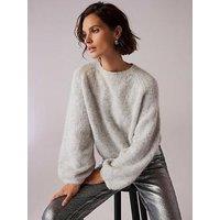 Mint Velvet Crew Neck Jumper - Grey