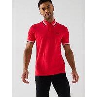 Boss Paddy Regular Fit Tipping Polo Shirt - Red