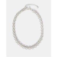Mint Velvet Silver Tone Short Chain Necklace - Silver