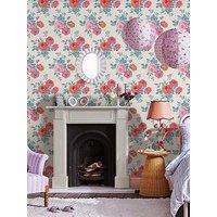 Cath Kidston Archive Rose Blue & Pink Wallpaper